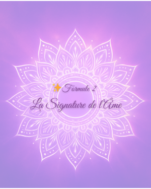 ✨ Formule 2 – La Signature de l’Âme